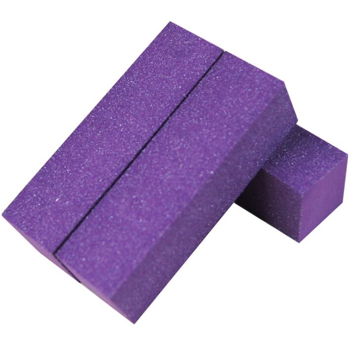 10 Teile/los Nagel Veilchen Puffer-polier Block Schleif Datei 4 seitige, 5 farben 240 Streugut nagel/manikübetreffend schleifen polieren Block, LO11: Violett 10Stck