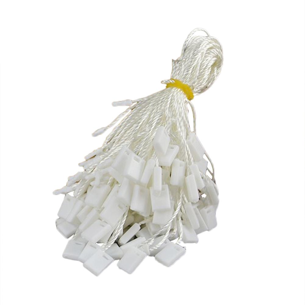1000 Stks/pak Zwart Wit Kleding Hang Tag String Hang Tag String Koord Voor Kledingstuk Rijgen Prijs Hangtag Seal Tag: White