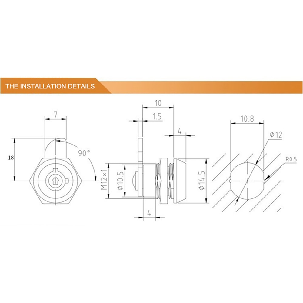 Plastic Material 1PCS JET Cam Cylinder Locks Door Cabinet Mailbox Cabinet Drawer Locker Security Furniture Locks With Keys