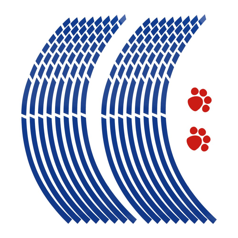 2pcs Motorcycle Wheels Sticker Wheel Hub Sticker Tire Decals Wheels Reflective Stickers for DIY: Blue