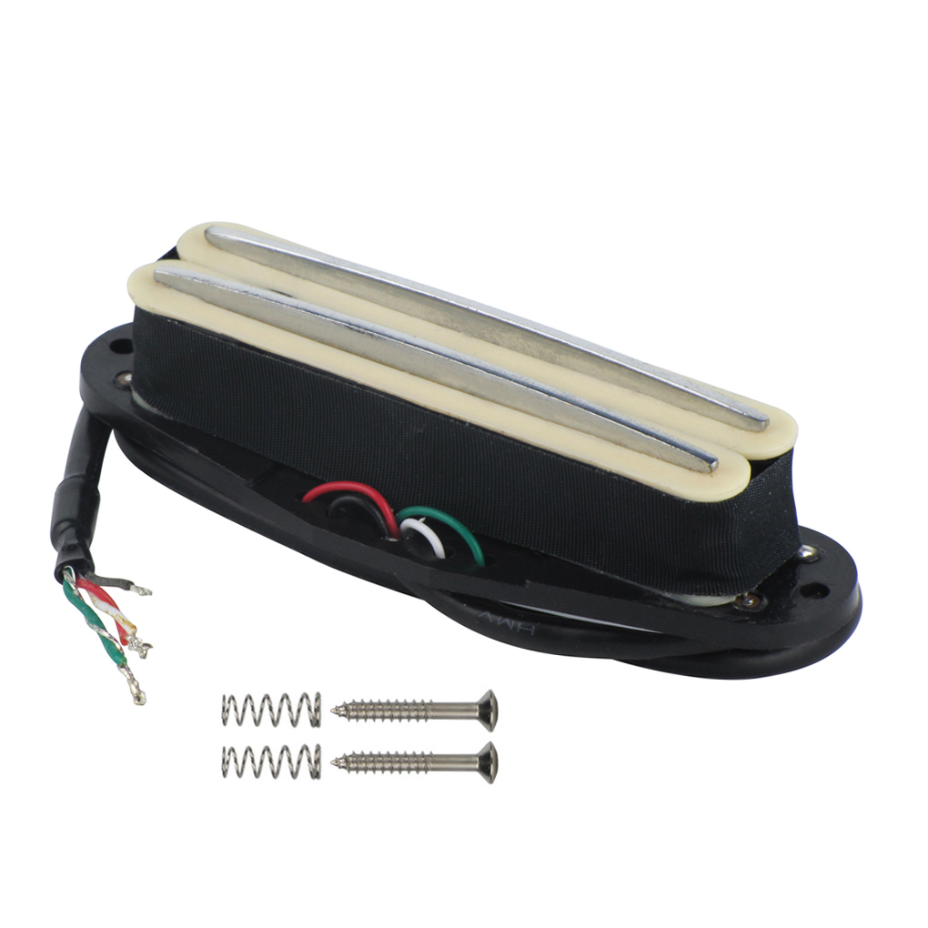 Floror – micro Humbucker double Rail , 4 fils, en céramique, pièces de guitare électrique, noir/blanc/jaune au choix