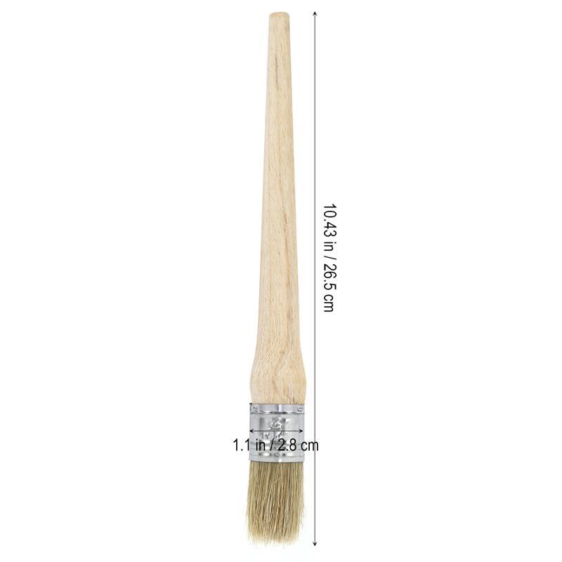 1pc maling voksbørste maling voksbørste træ håndtag børste, blød voksbørste til møbler stencils folkart: 25mm