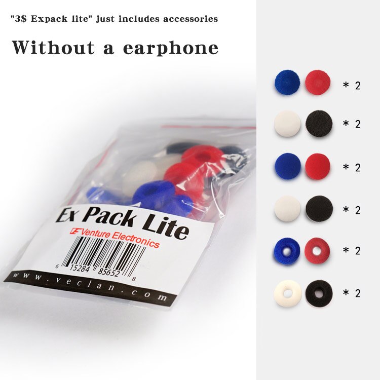 Venture Electronics VE Monk Lite Earbud Hifi Earphone Headphone for Mobile Phone: EX Pack Lite