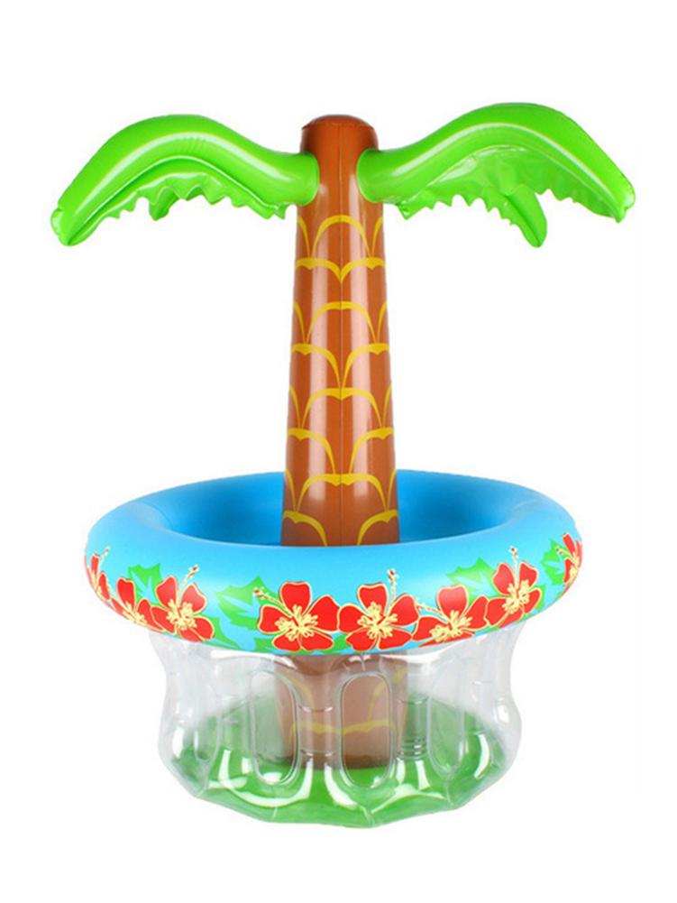 PVC Inflatable Coconut Tree Ice Bucket Simulation Coconut Tree Swimming Pool Floating Drinking Can Rack Children Water Park Toys