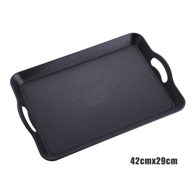 Durable Acrylic Plastic Serving Tray Rectangular Plastic Tray Food Serving Trays Anti-slip Scratch-resistant K888: 42cmx29cm