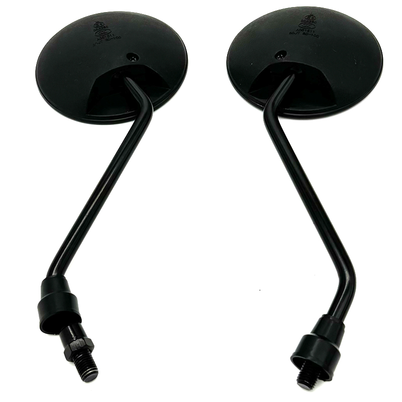 1 paar Universele Motorfiets Afgeronde Side Achteruitkijkspiegel Motor E-bike Scooter 10mm 8mm Achteruitkijkspiegels