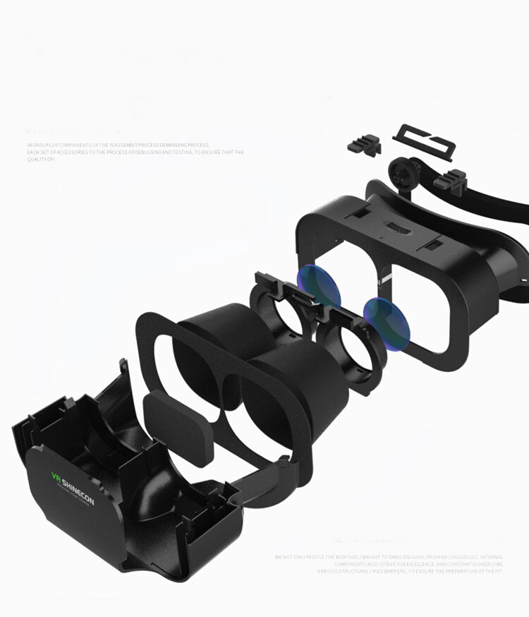 Vr Shinecon Doos 5 Mini Vr Bril 3D Bril Virtual Reality Bril Vr Headset Voor Google Kartonnen Smartp