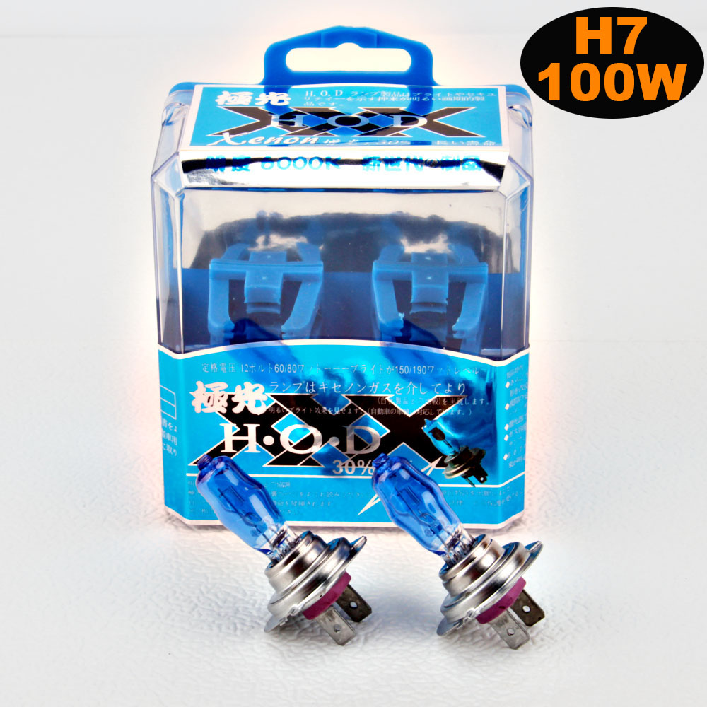 2PCS H4 Halogenlampe 12V 100W Super Weiß Blau Glas H7 H11 9005 9006 H1 H3 Edelstahl basis Auto Lampe