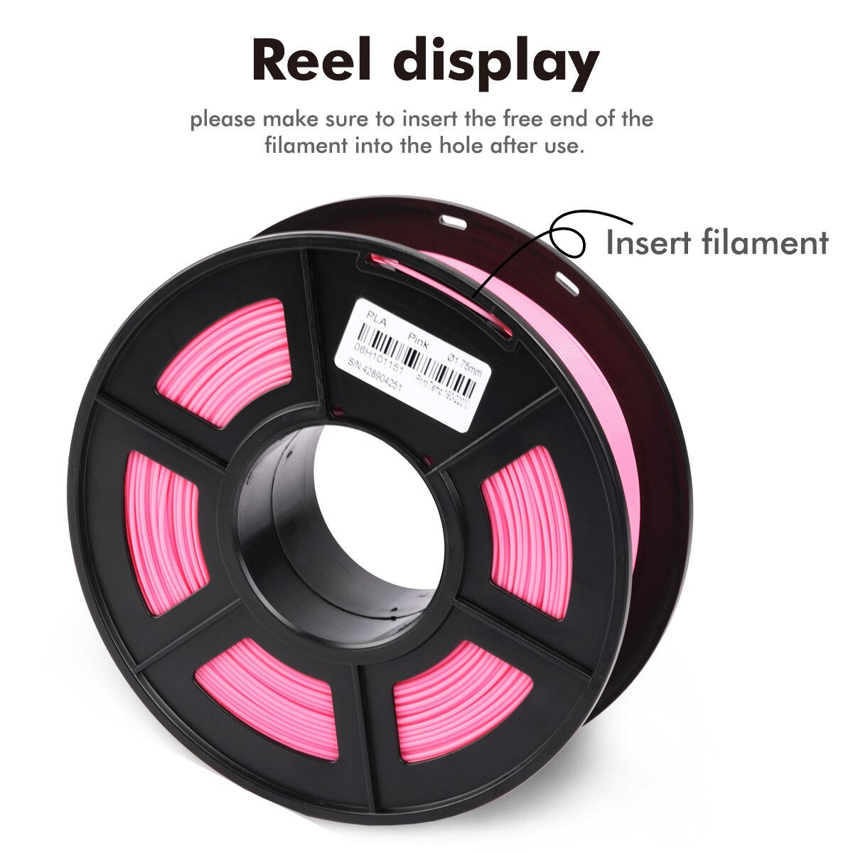 SUNLU 3D Filament PLA + 1.75mm For 3D Printer Plastic PLA PLUS 3D Printing Material Good Toughness: PLA PLUS Pink