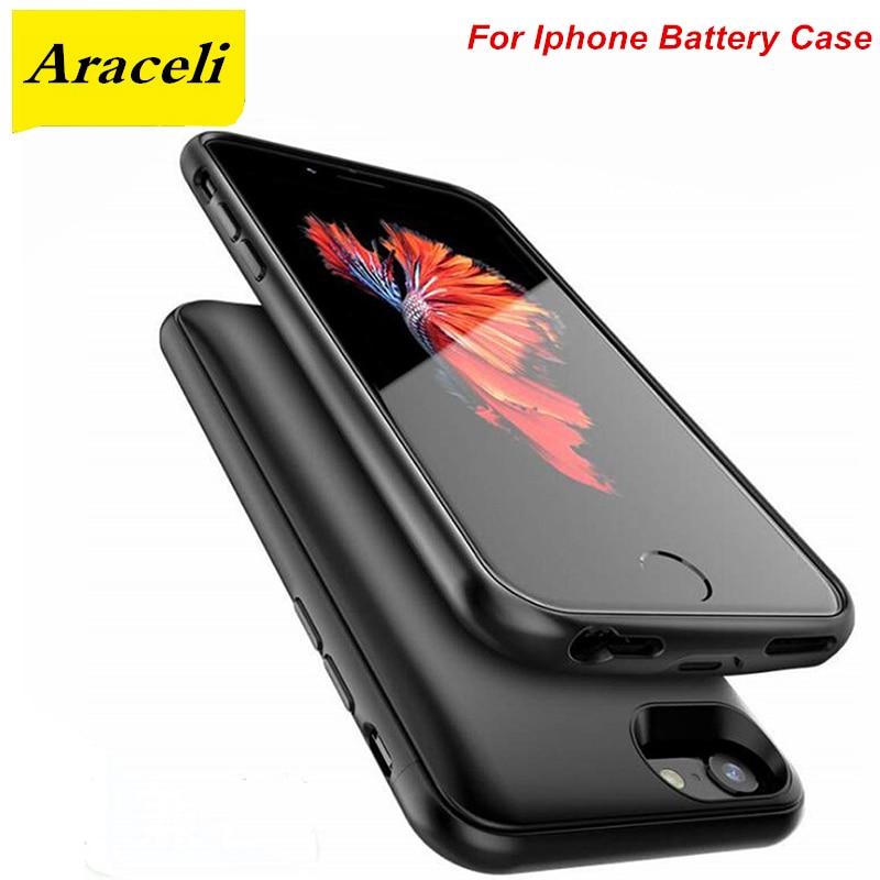 For iPhone 5 5S SE 6 6S 7 8 6 Plus 6s Plus 7 8 Plus X XS XR XS Max Battery Charger Case Ultra-Thin Portable Power Bank