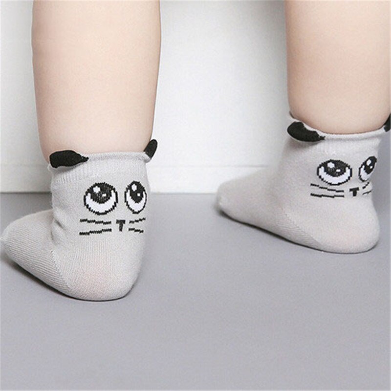 Chaussettes antidérapantes pour enfants de 0 à 2 ans, 4 paires, pour garçons et filles: GRIS / 24-48M