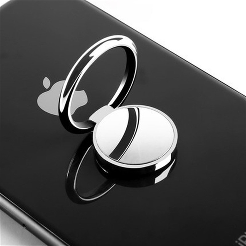 Uchwyt na palec serdeczny stojak na telefon uniwersalny uchwyt na telefon komórkowy stojaki metalowe lustro uchwyt na palec robić jabłko iPhone Samsung S9: srebro