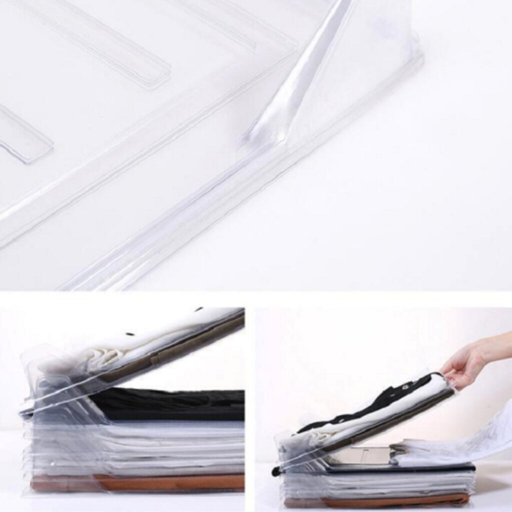10 Layer Fast Clothes Fold Board Clothing Organization System Shirt Folder Travel Closet Drawer Stack Household Closet Organizer