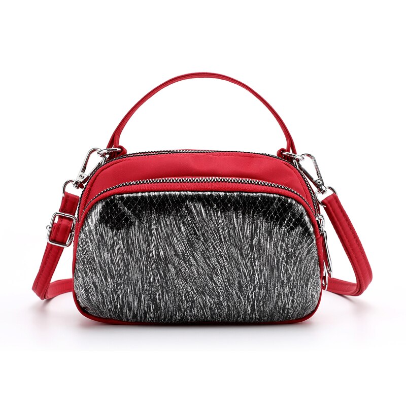 Vrouwen Handtas Composiet Schoudertas Waterdichte Nylon Tas Draagbare Crossbody Bag Mode Wilde Handtas Kitty Portemonnees: Red-LP