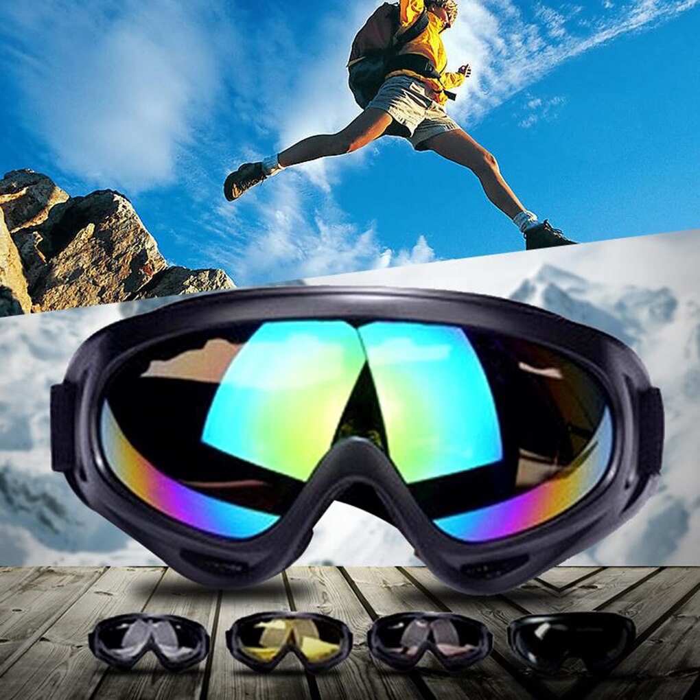 Gafas de ciclismo para hombre y mujer, lentes de deporte de esquí a prueba de viento, gafas de montar portátiles, Snowboard, esquí de montaña