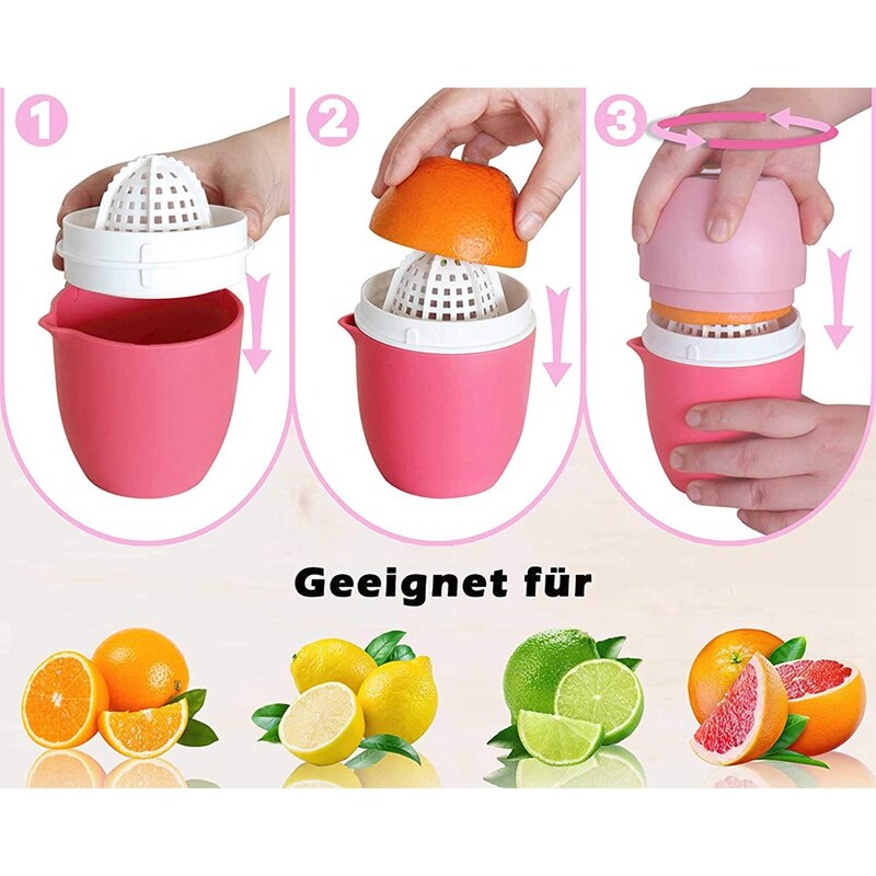 Lemon Squeezer, Unique Citrus Squeezer, Manual Juicer with Two Pressing Options for Different Fruits