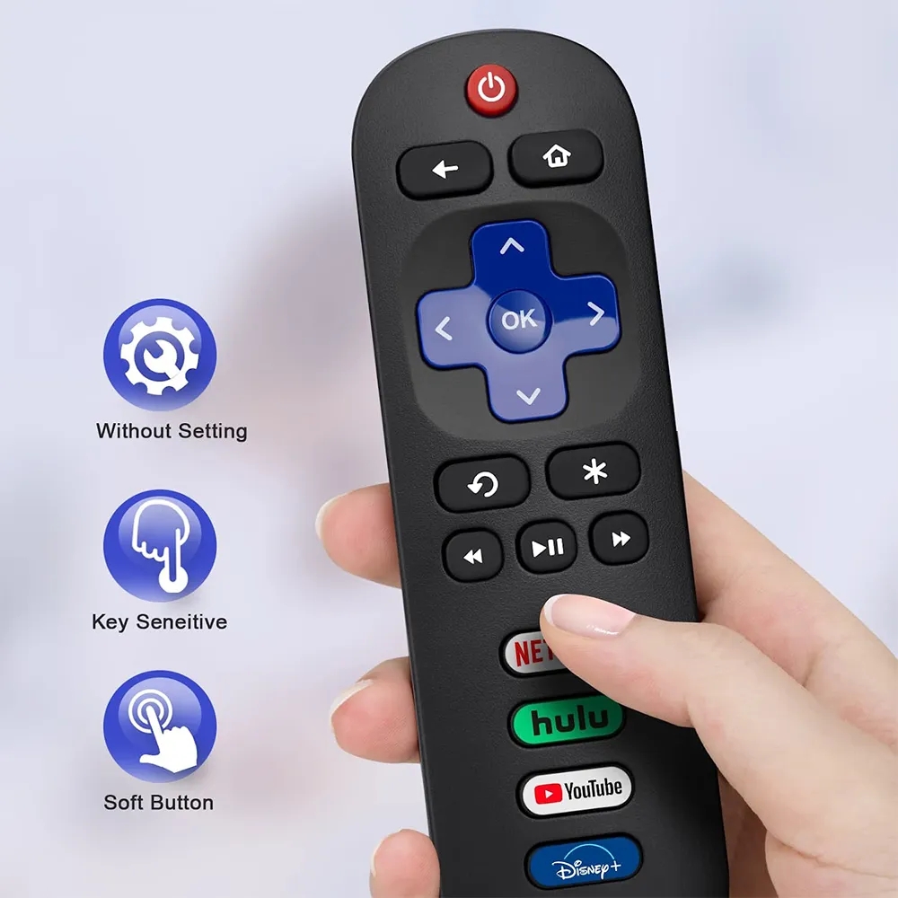 Uniwersalny pilot do telewizora TCL Roku Kompatybilność z telewizorem Hisense Stabilny sygnał Wielofunkcyjny pilot zdalnego sterowania