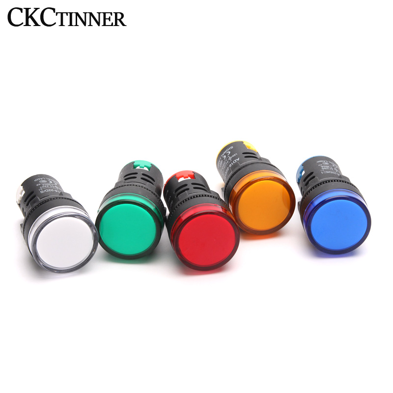 Voyant Lumineux LED 16mm Ou 22mm – Tensions 6V à 380V AC/DC – Rouge – Montage Panneau Facile - 9