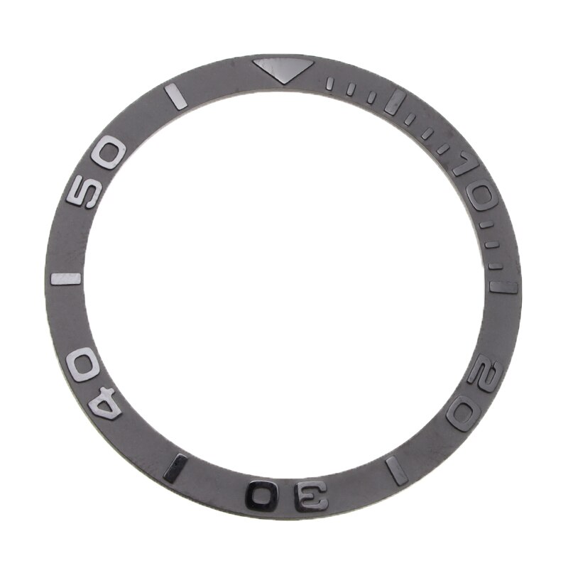 Ceramic Watch Bezel Zirconia Waterproof Watches Cover Ring Mouth Scale Ring Accessories 38*31.8*1.2mm Unisex Silver Black Gold: black