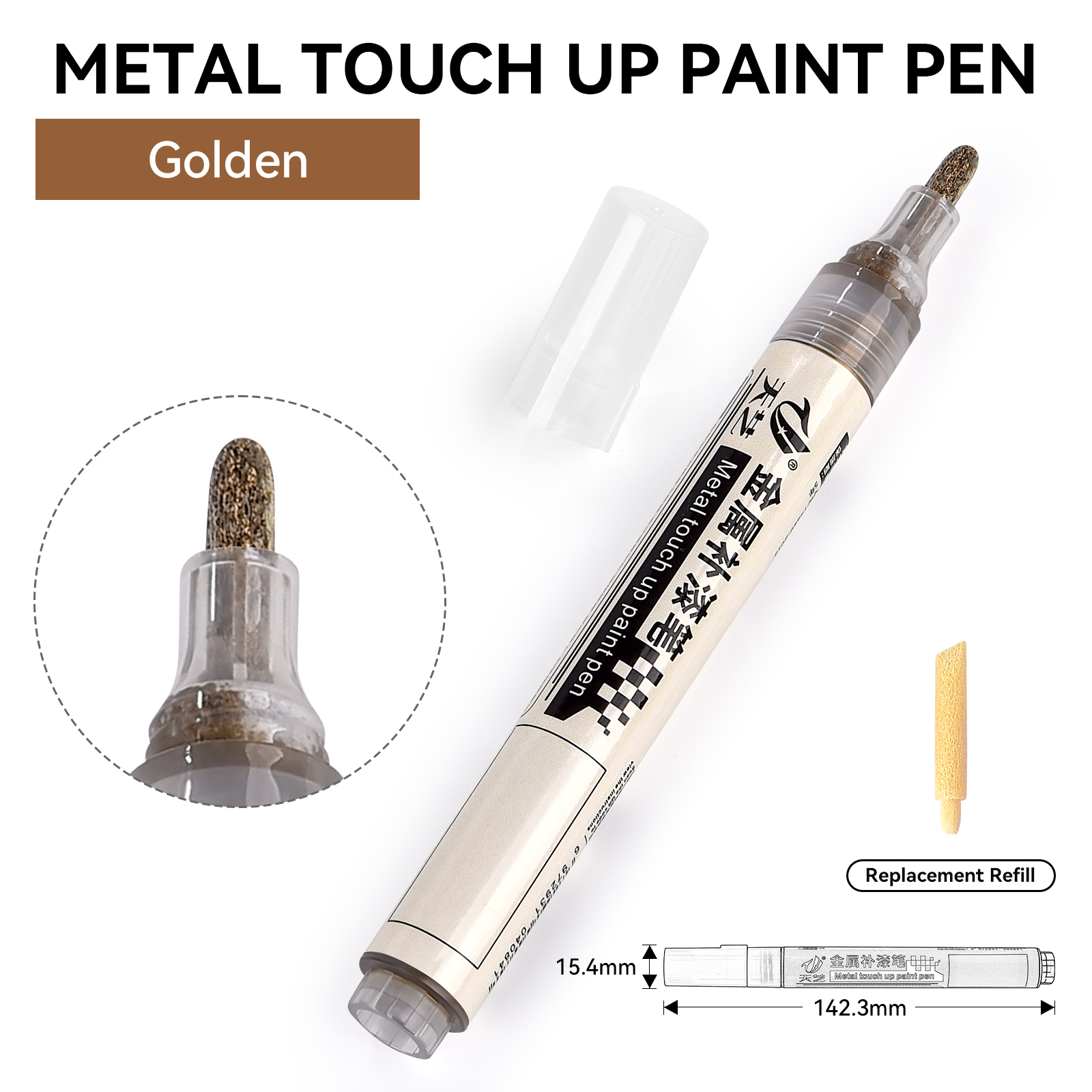 Metal Repair Pen Paint Pen Aluminum Alloy Doors And Windows Security Doors Car Stainless Steel Glasses Frame Scratches Repair: light green