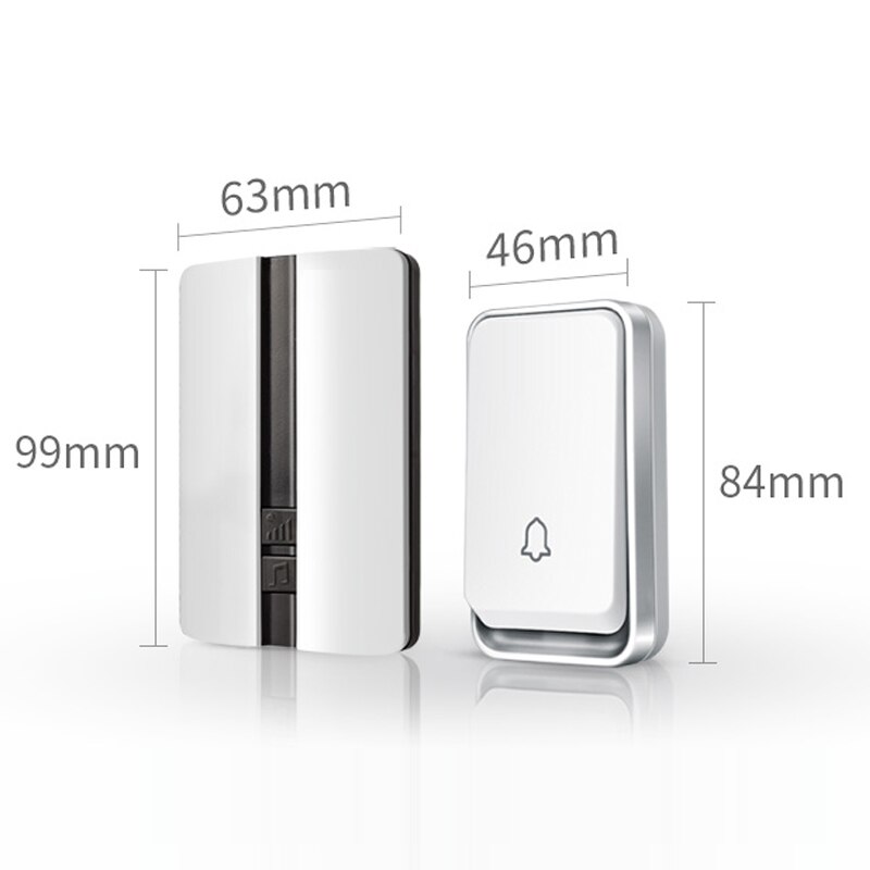Wireless Doorbell Waterproof Self-powered Smart Door Bell Home No Battery Required Cordless Ring Dong Chime timbre calling