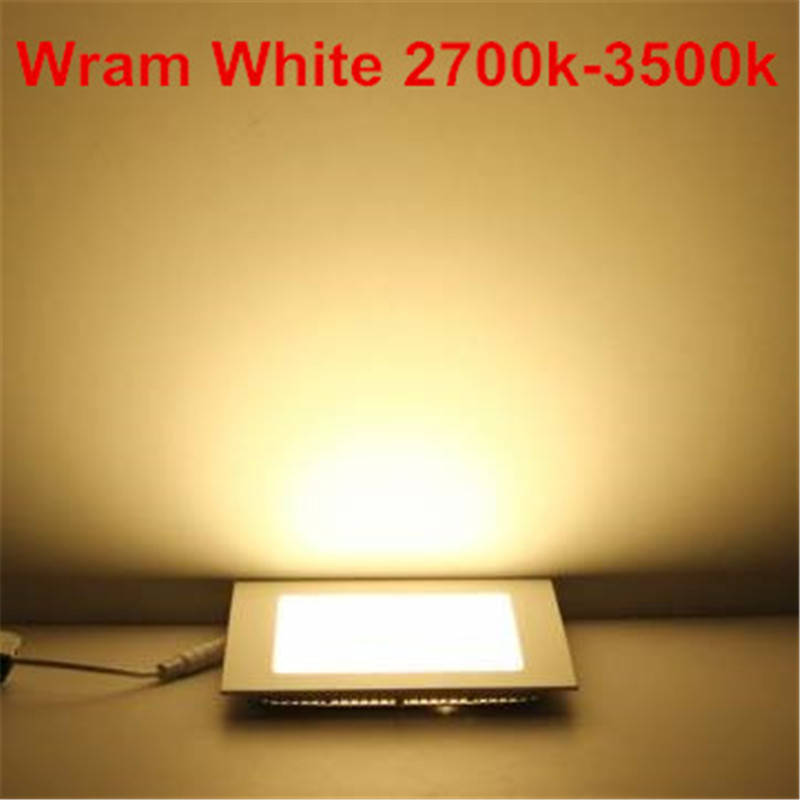 Led downlight indbygget køkken badeværelseslampe 85-265v x 25w runde/firkantede led loftspanellamper varm/naturlig/kold hvid gratis fragt