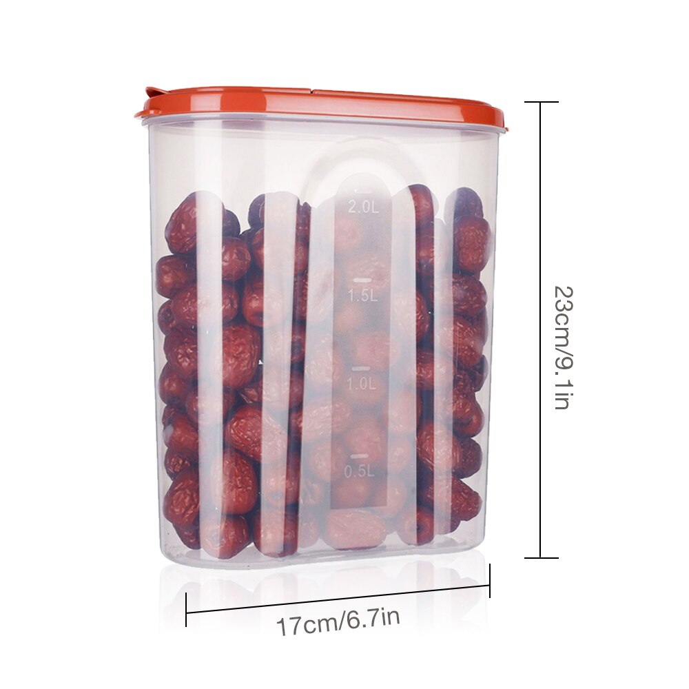 Réservoir de stockage de nourriture en vrac conteneurs de stockage de nourriture caisse organisateur Transparent scellé-boîtes boîte avec couvercles étanche u-miss pour la cuisine