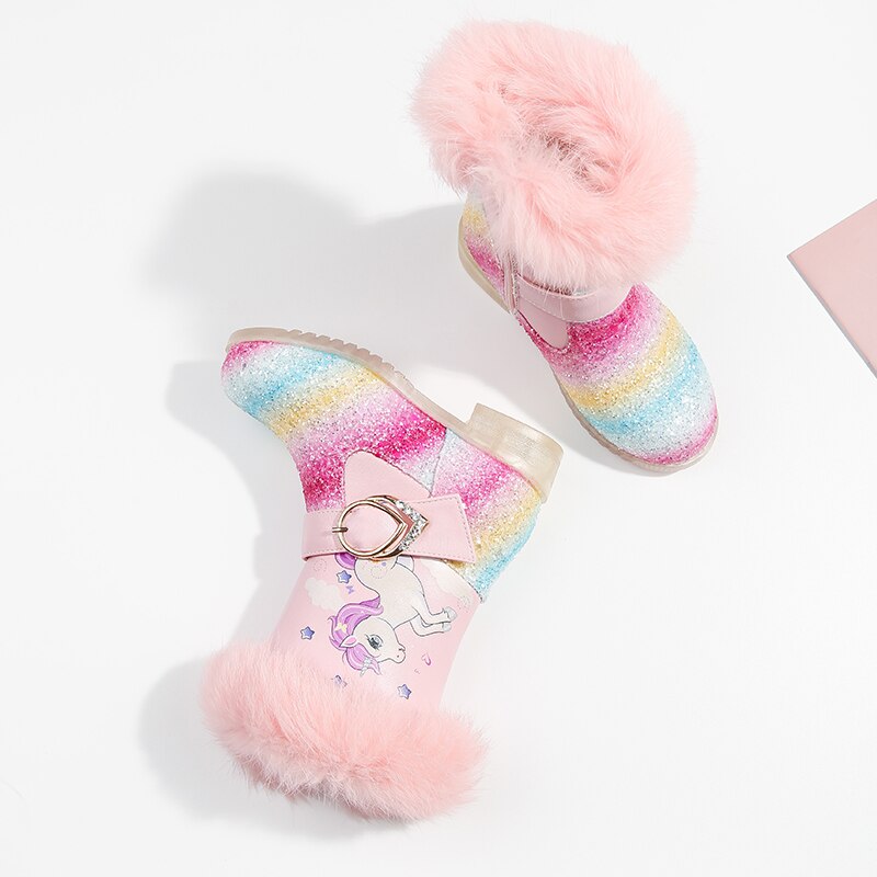Kikids Prinsen Pluche Warme Baby Peuter Laarzen Mode Kind Snowboots Schoenen Voor Jongens Meisjes Winter Schoenen Kid enkellaarsjes