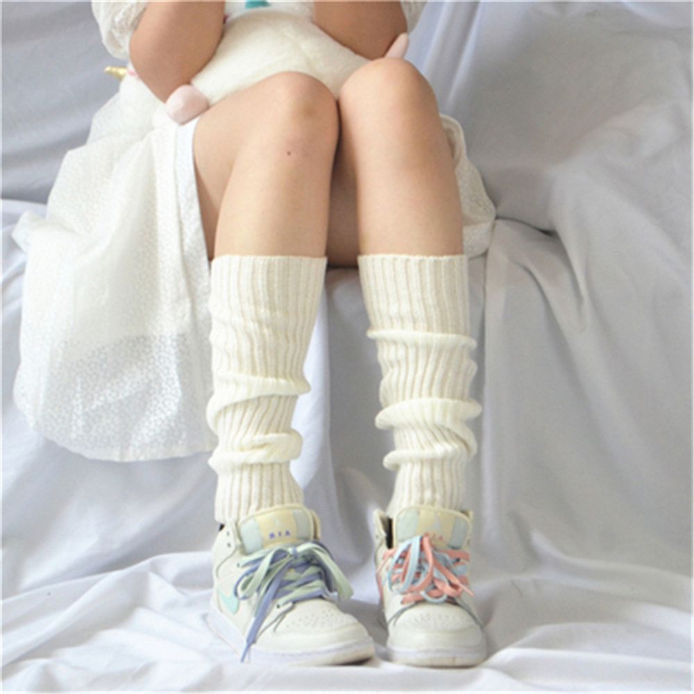 Neue Stulpen Punk Beinlinge Oberschenkel waten Socken Beine Wärmer Oberschenkel Socken Warme Winter Frauen Socken Pelzigen Beinlinge: Weiß