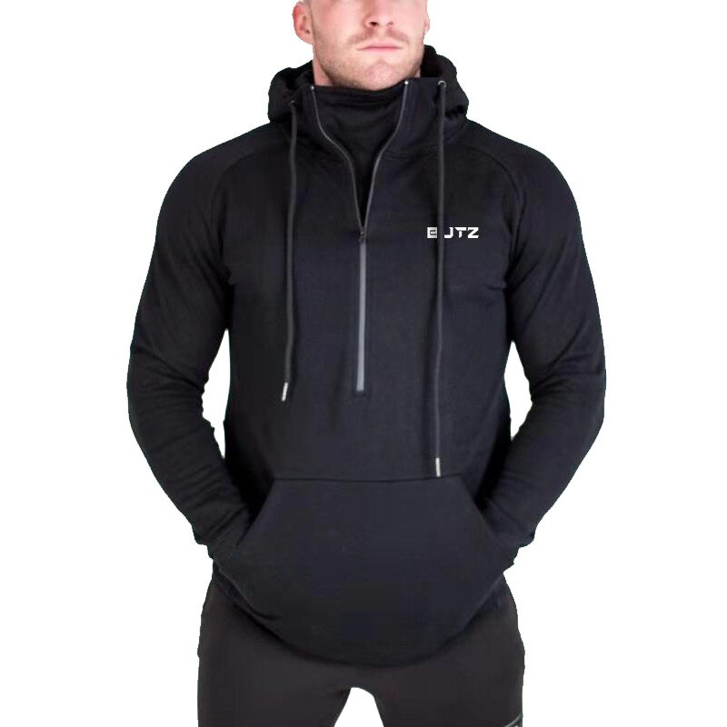 Herfst Mens Running Jassen Fitness Winter Sport Top Base Coat Outdoor Training Jogging Gym Hooded Rits Warme Jas