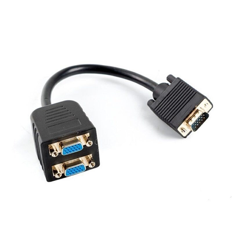 Splitter vga macho a 2xvga hembra lanberg ad-0020-bk - cable 20cm