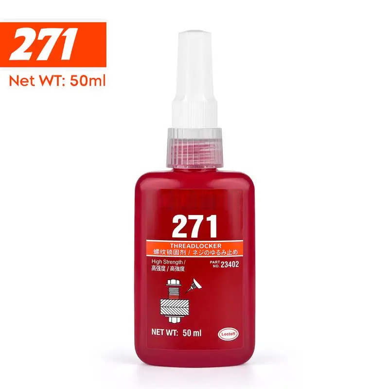 50 ml Schroefdraadborgmiddel Schroeflijm Snel genezen Draadborgmiddel Anaërobe lijm Corrosiebestendig Anti-losdraaien Lijm: Beige