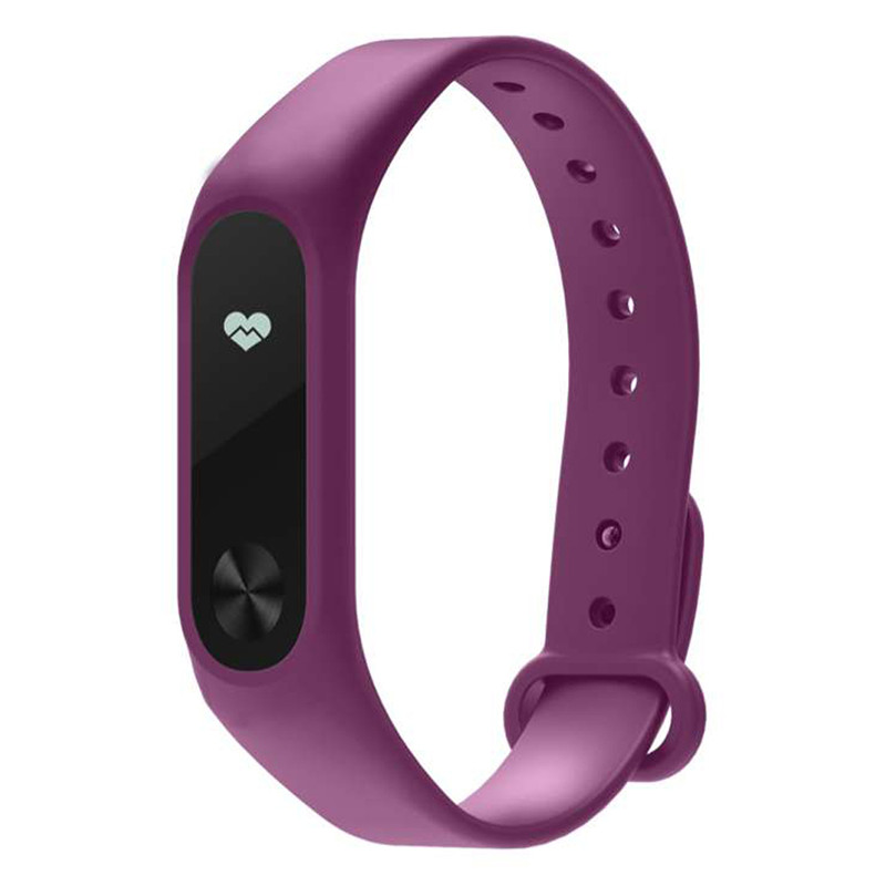 Pulsera para xiaomi mi band 2 Correa de silicona mi band 2 pulsera muñequeras para xiaomi mi band2 smartwatch: Deep purple