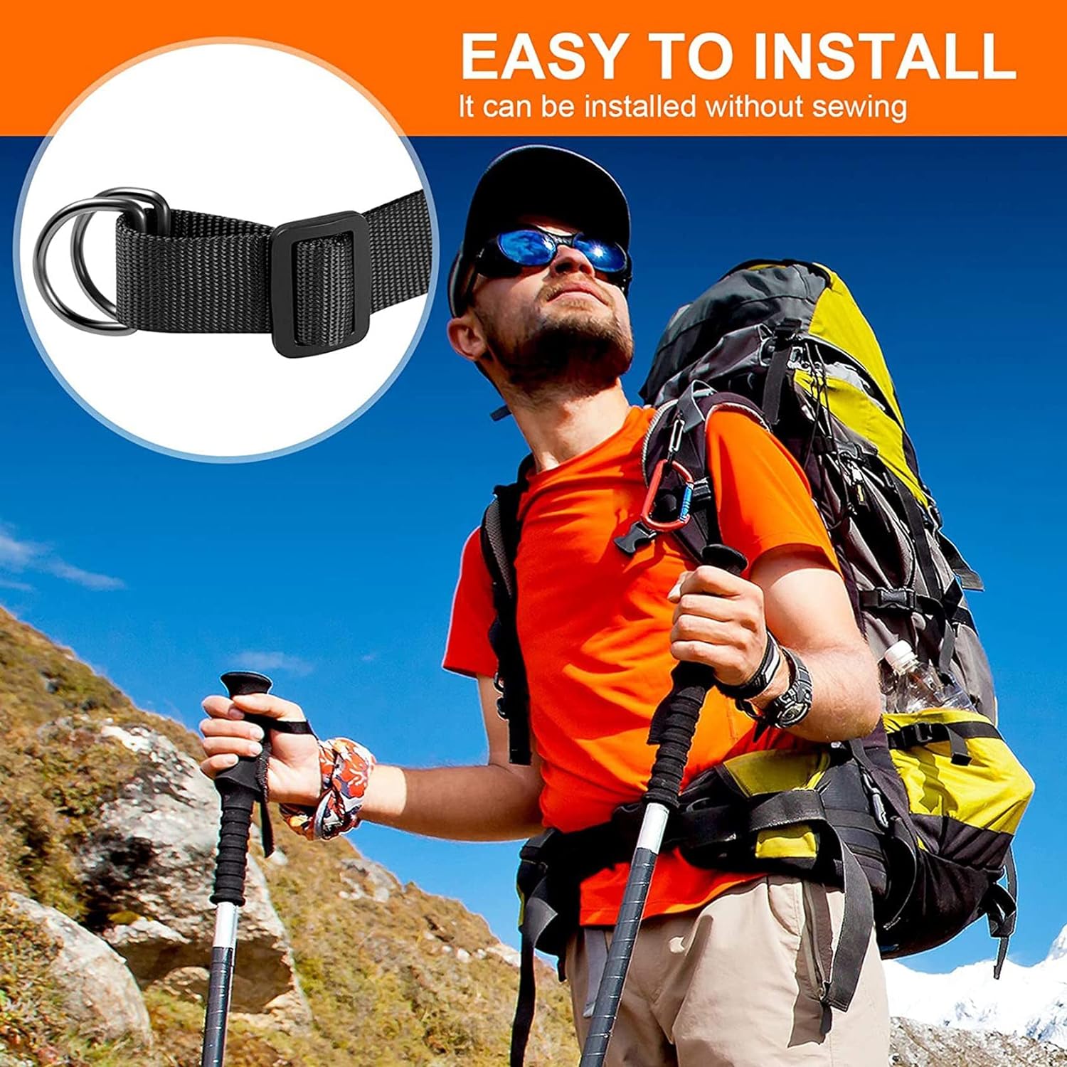 1 set 20mm 25mm 30mm 38mm 50mm Plastic Slider Adjustable Rectangle Ring Belt Loop Curved Side Release Buckles For Paracord