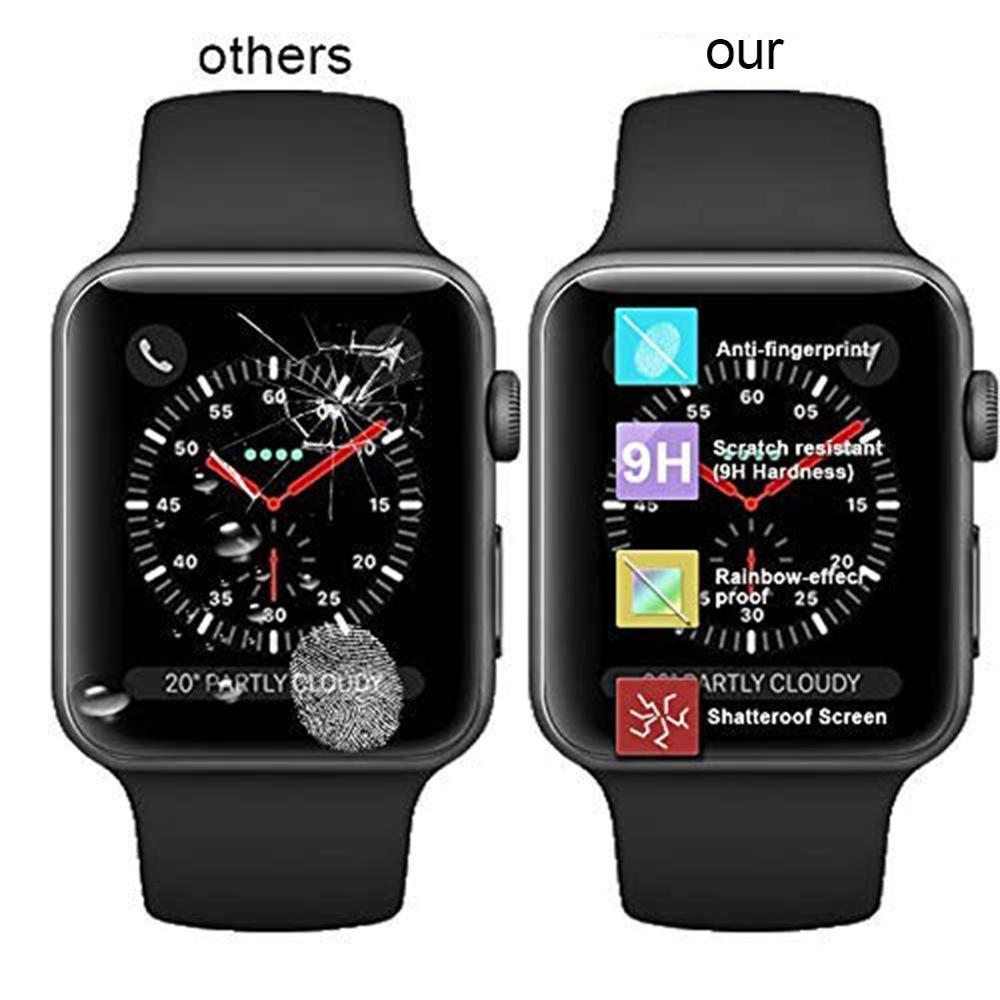 Apple watch 44mm serie 4 skærmbeskytter til apple watch serie 4 44mm 40mm 42mm 38mm watch glas beskyttende film beskyttelse