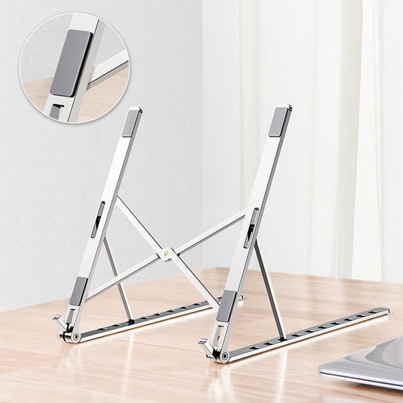 Bærbart stativ til bærbar computer foldbart tilbehør til bærbar computer til macbook pro air base støtte notebook holder tablet stativ justerbar stigerør: -en