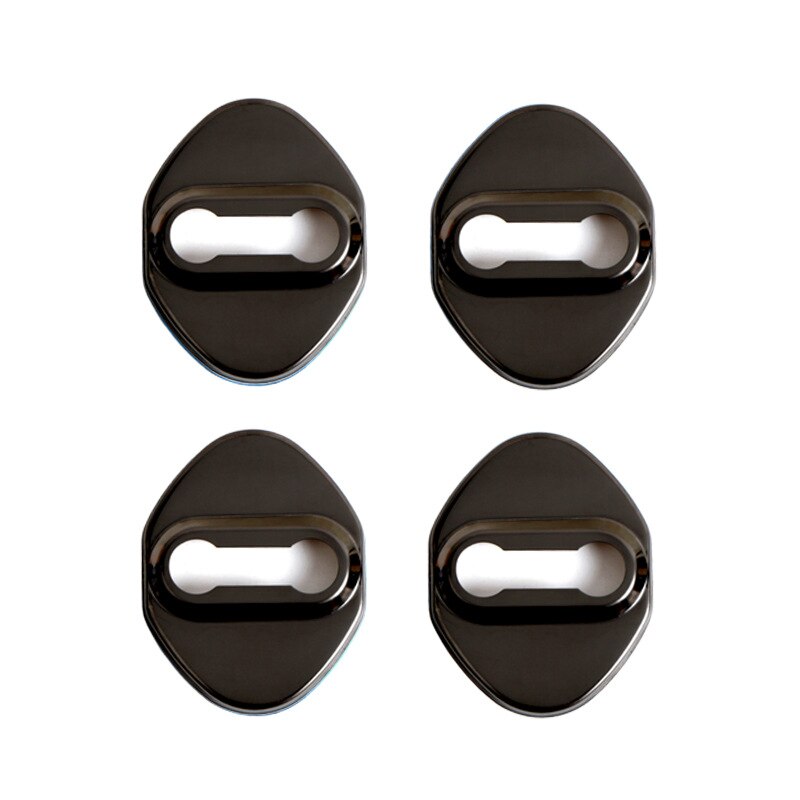 Door Lock Protective Cover For Toyota Honda door lock caps stainless steel lock cover car styling sticker 4PCS: Blackhonda