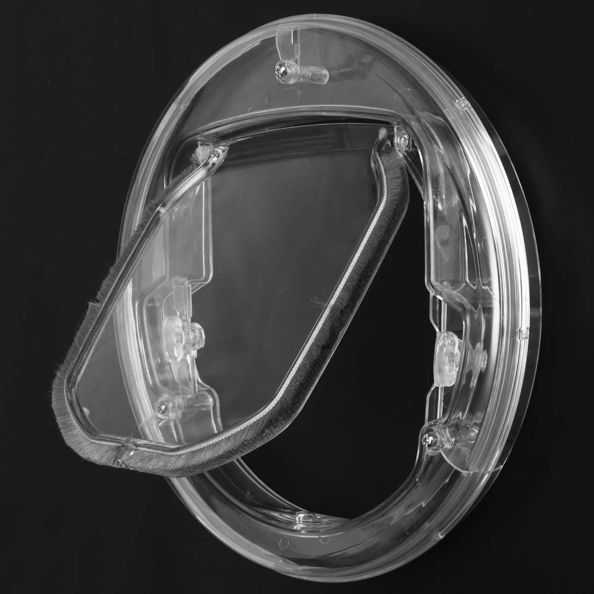 4 Ways Round Transparent Pet Dog Cat Flap Door Round Pet Door For Cats &amp; Small Dogs Cat Door Flap Door For Screen/ Glass Window