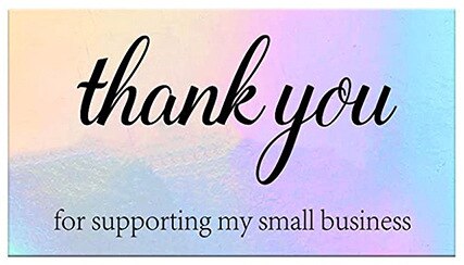 Thank You for Your Order Business Cards Shopping Purchase Thanks Greeting Cards Appreciation Card for Small Business 5*9cm: QY986 / 10PCS
