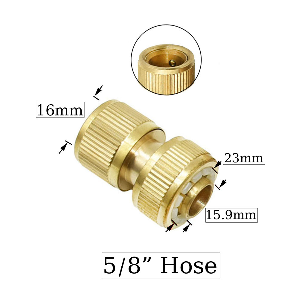 1/2 3/4 5/8 1" Thread Hose Quick Connector Brass Garden Watering Fittings Drip Irrigation Copper Hose Quick Coupler: Lavender