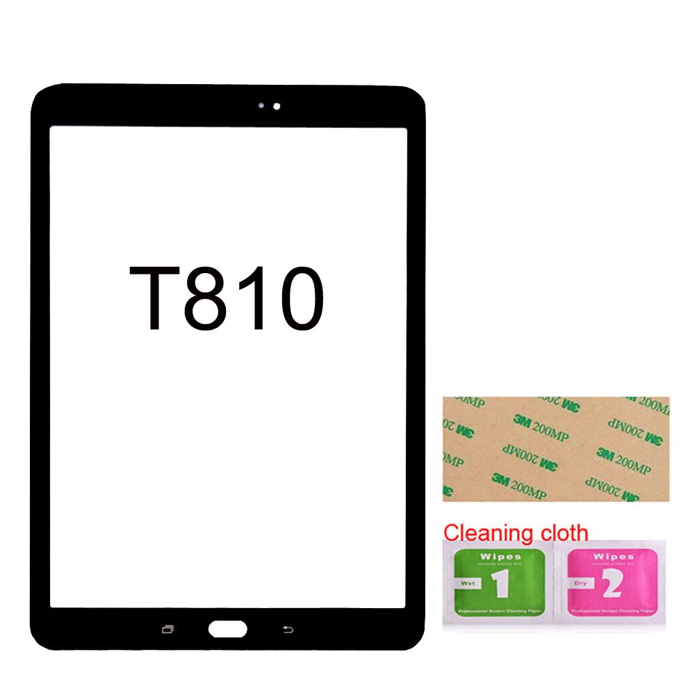 For Samsung Galaxy Tab S2 8.0 T710 9.7 T810 (No LCD Touch Screen) Front Glass Screen Panel Assembly Parts: T810 Black No Tool