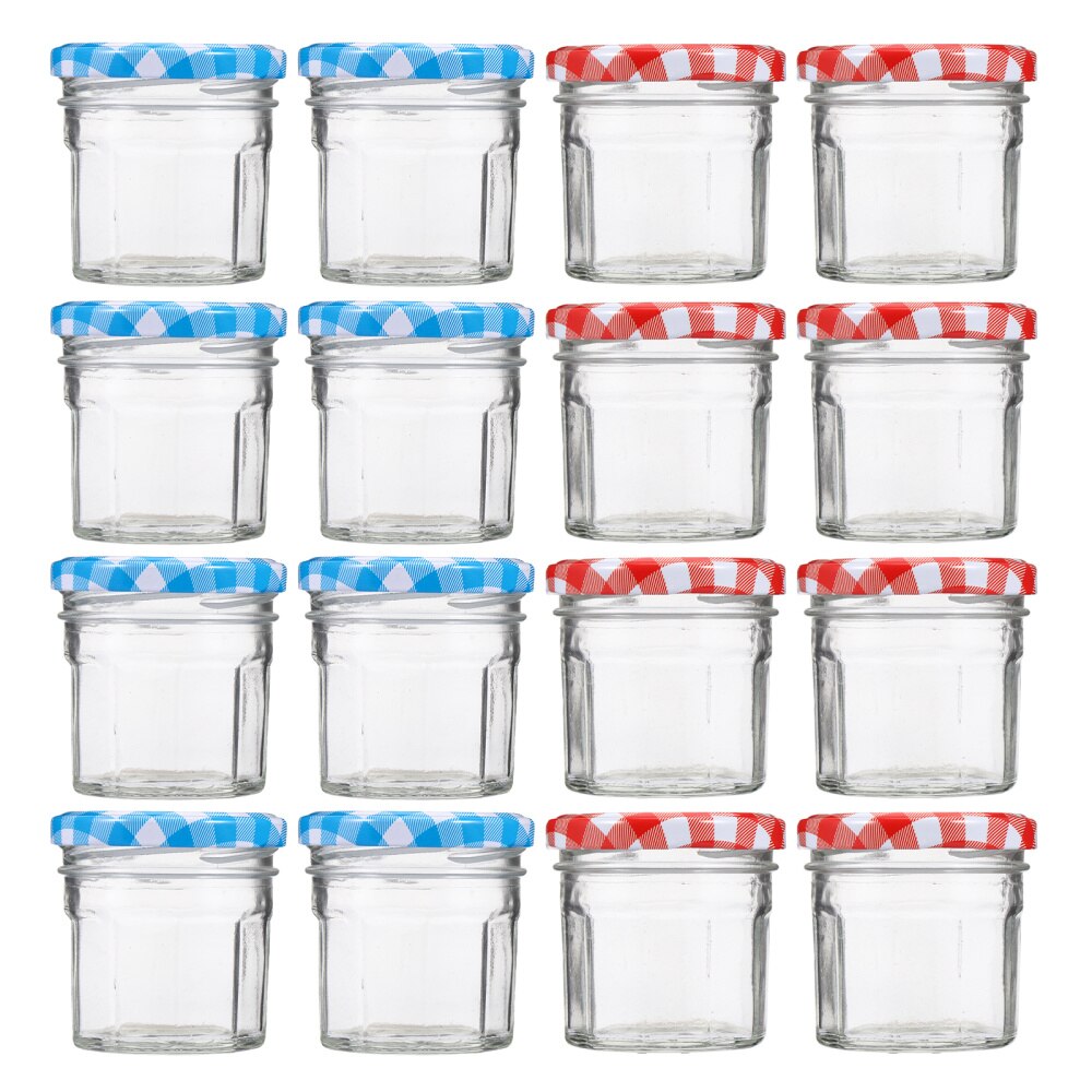 12pcs Glass Jam Storage Bottles Honey Sealed Jars Pickles Pots with Lid (50ML)