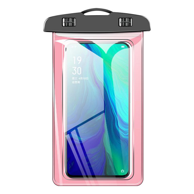 Universal Waterproof Case Voor smart phone for iPhone for samsung Cover water proof Bag Mobiele Telefoon Pouch Newest: rose red