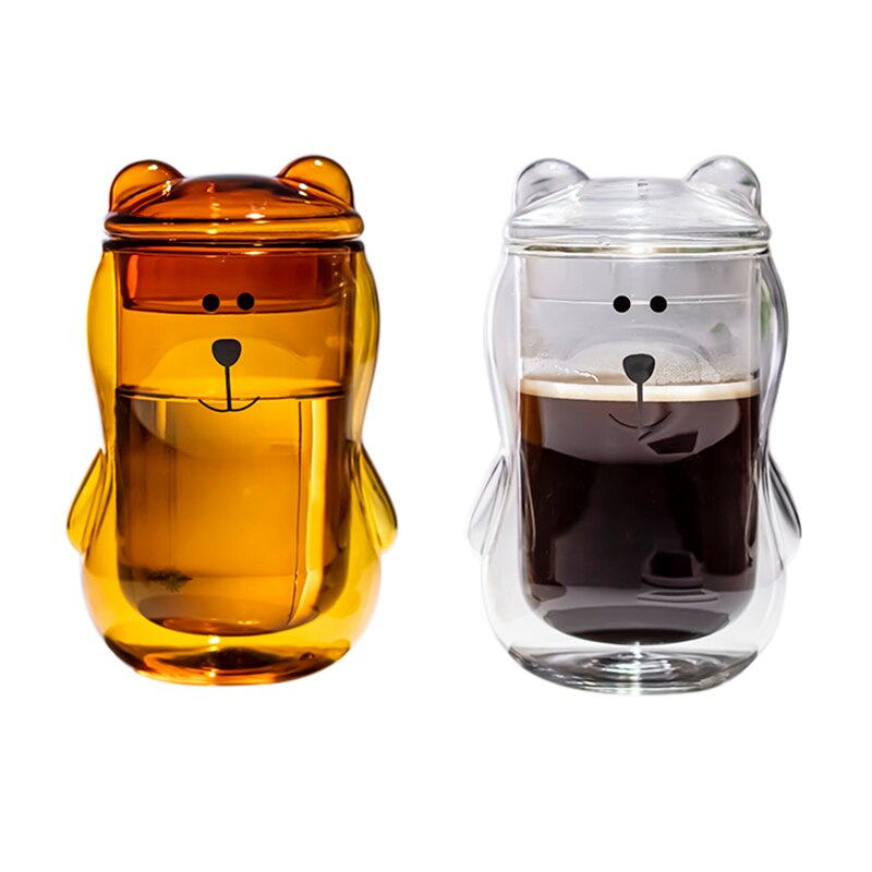 300ml Heat Resistant Double Wall Glass Cups Handmade Healthy Drink Mugs Tea Mugs Transparent Beer Espresso Coffee Milk Cups