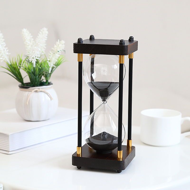 30 minuten vintage zandlopers creatieve studie houten vier-stijlen 30 minuten kleurrijke zand zandloper timer cadeau desktop ornamenten