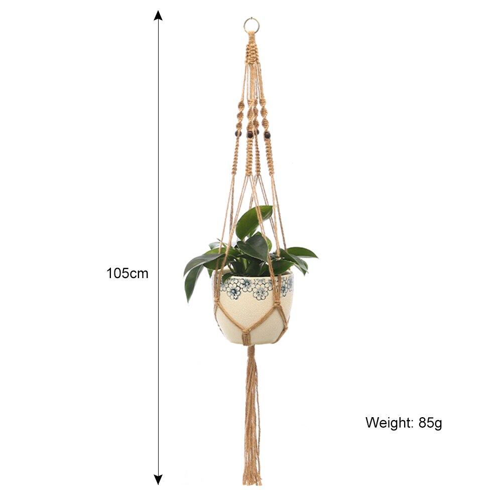 100% handmade macrame plant hanger flower /pot hanger for wall decoration countyard garden: 12