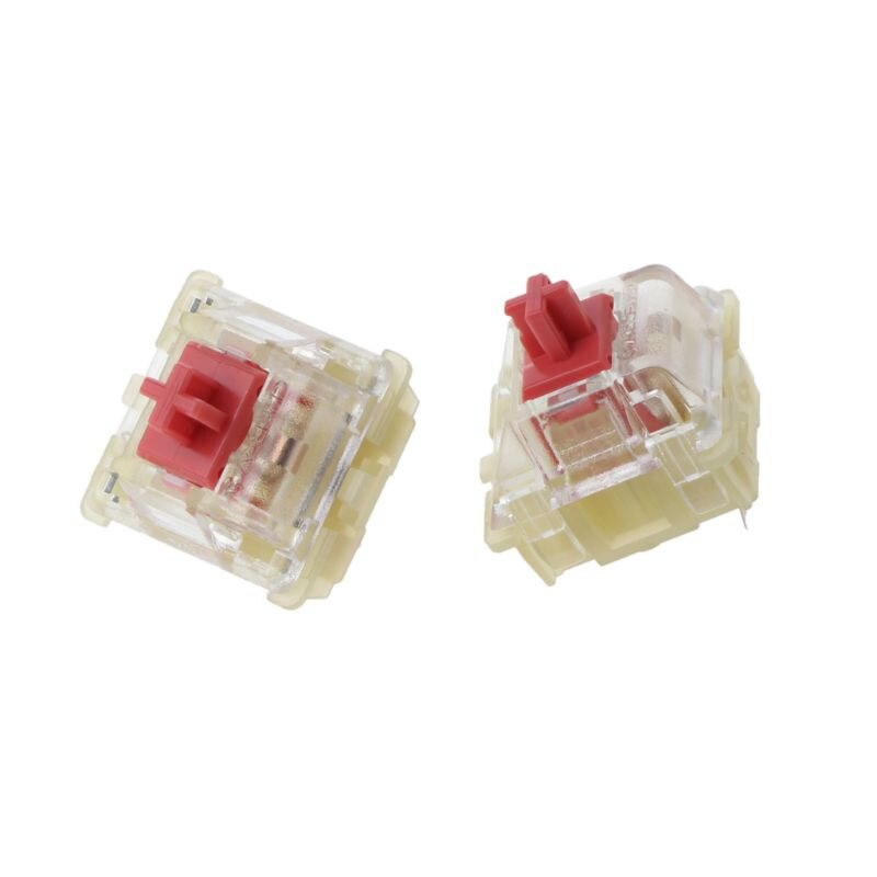 Interruptor original cereja mx rgb, interruptor vermelho rosa silencioso 3 pinos para teclado mecânico 2 peças