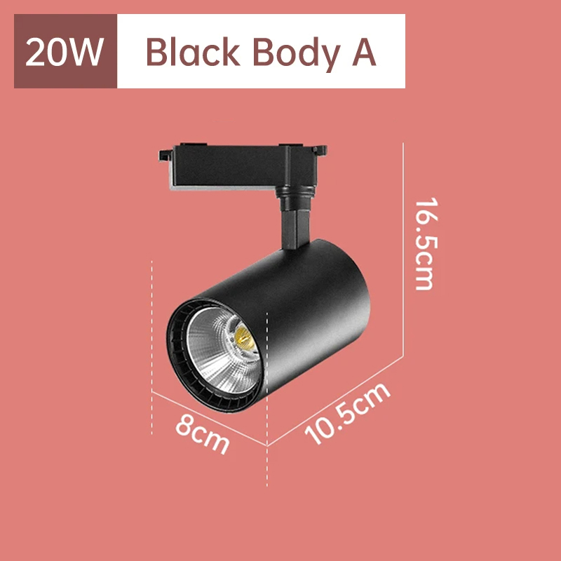 Luz de pista led 12w 20 30 40 cob luzes de pista trilho lâmpada de alumínio trilho luminária ponto luz para casa: azul escuro / Azul