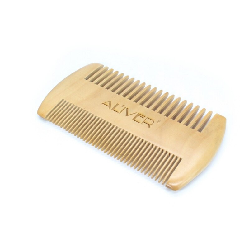Men Moustache Beard Comb Kit for Men Beard & Mustache Beard Bristles Brush Natural Schima Wood Comb Beard Stylish