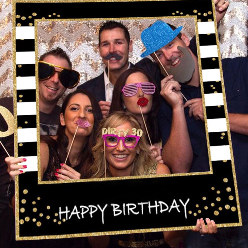 1 pz Buon Compleanno foto cabina Puntelli cornice per Bambini per Adulti Festa di Compleanno arredamento 1st 2nd 16th 18th 21st 30th Photobooth Puntelli Supplie